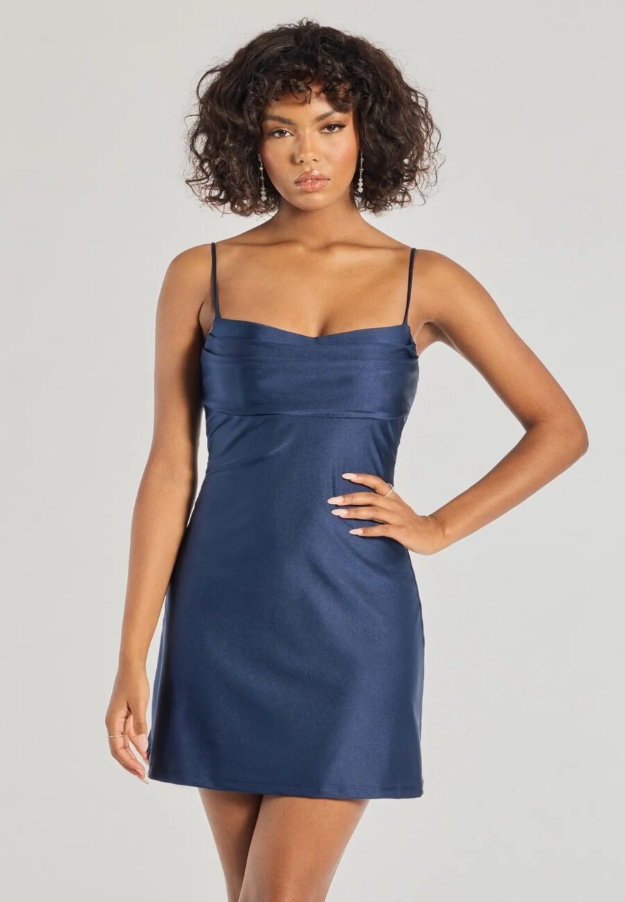Sleek Sophistication A-Line Pleated Mini Dress